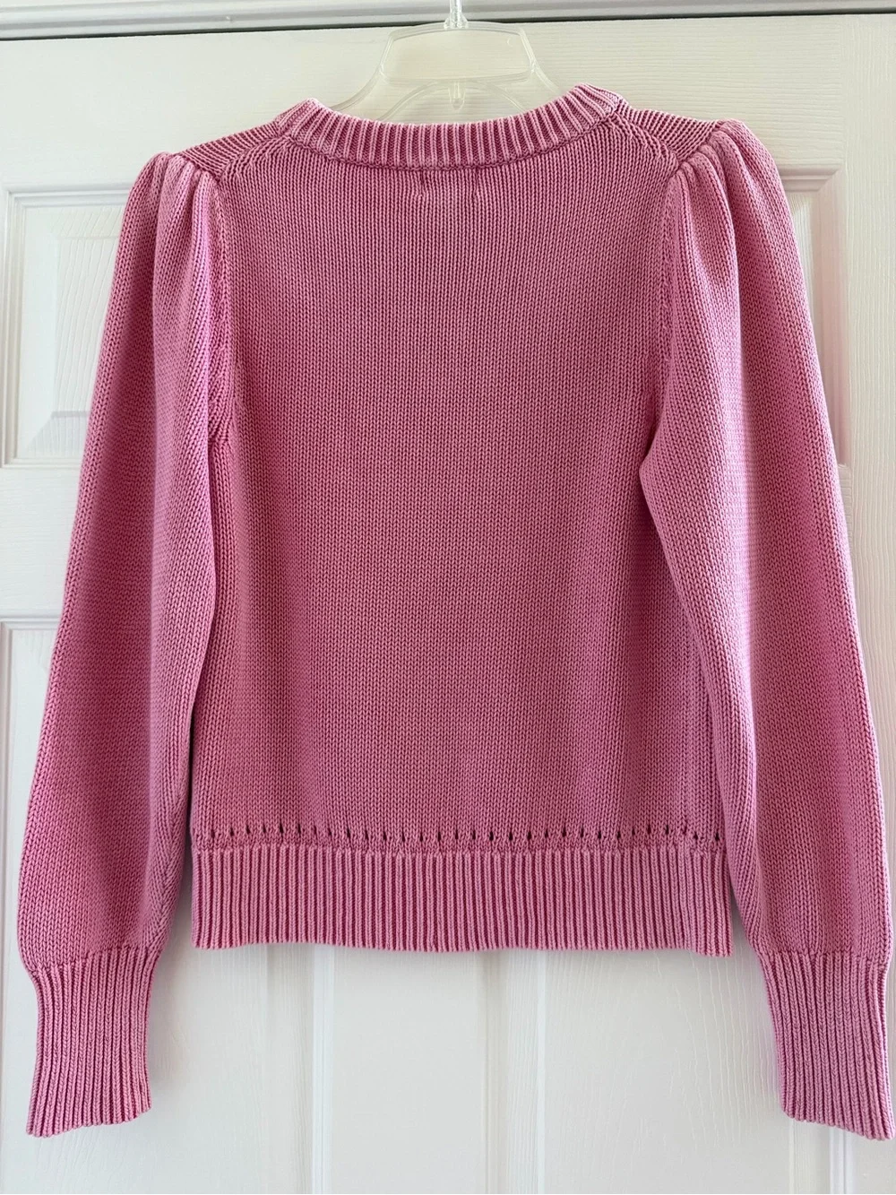 NWT Scoop Pink Shaker Knit Crewneck Pullover Sweater Size S (4-6)